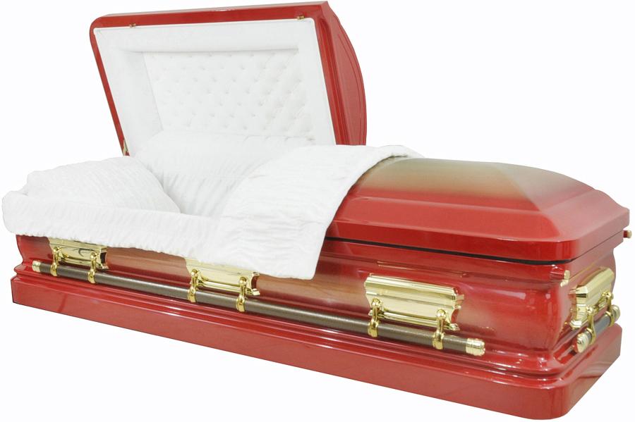 Funeral Merchandise > Red w/Gold Brush | New Jersey